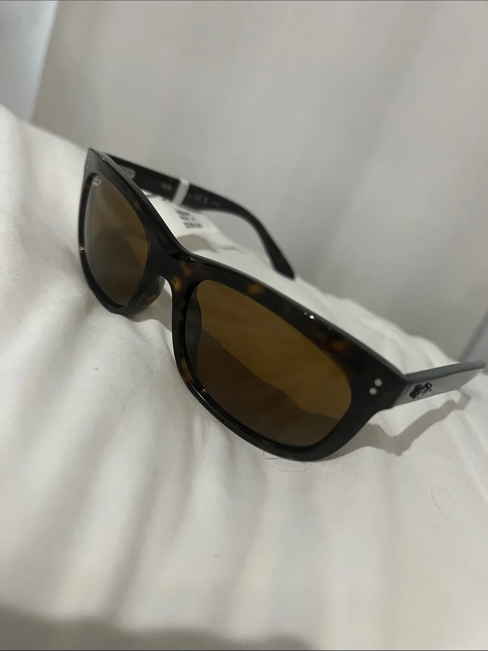 RAY BAN RB2389 902 57 Brown Polarized Unisex 60 mm Sunglasses Authentic